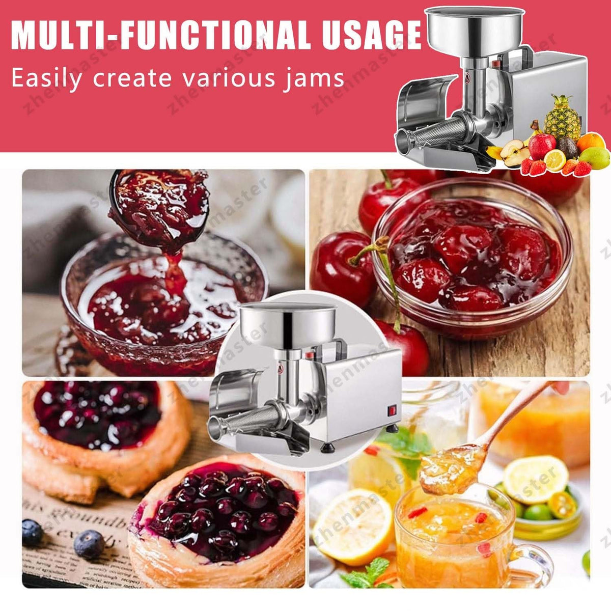 450W Stainless Steel Electric Tomato Strainer U555667