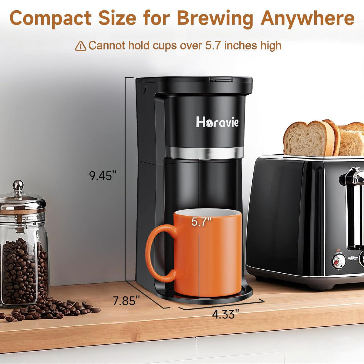 Single Serve Coffee Maker for K-Cup & Grounds D2861