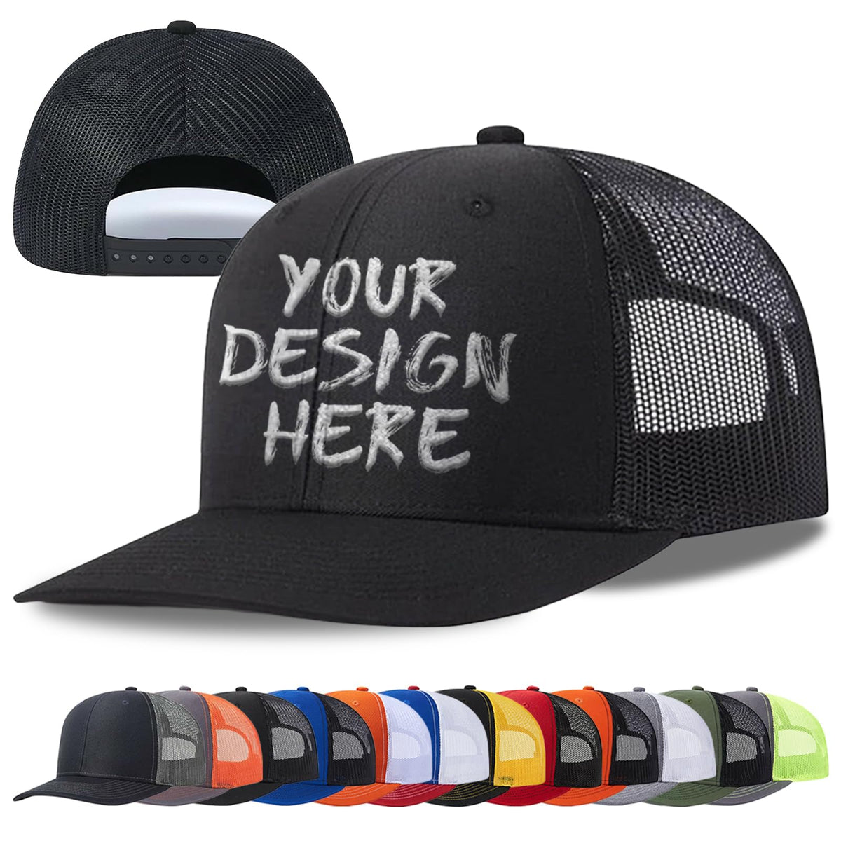 Custom Trucker Hat with Text Photo Logo P9133