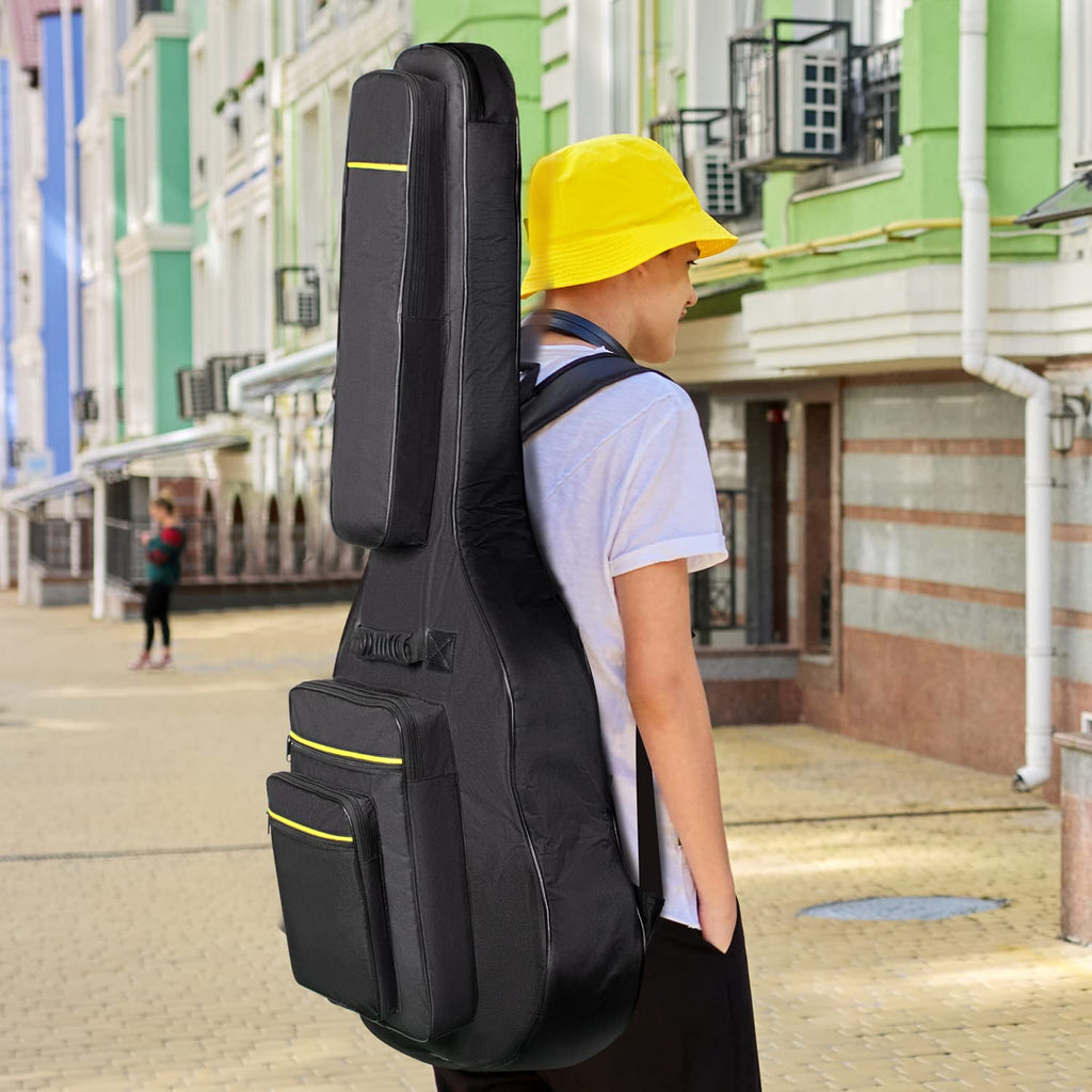 44 Inch Guitar Bag Multi-pockets 0.47in Thick Padding Water Resistent Gig Bag K36056