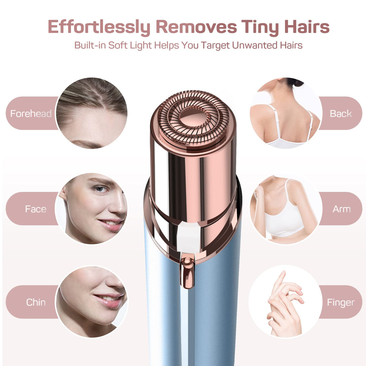 Facial Hair Remover with 2 Replacement Heads U520
