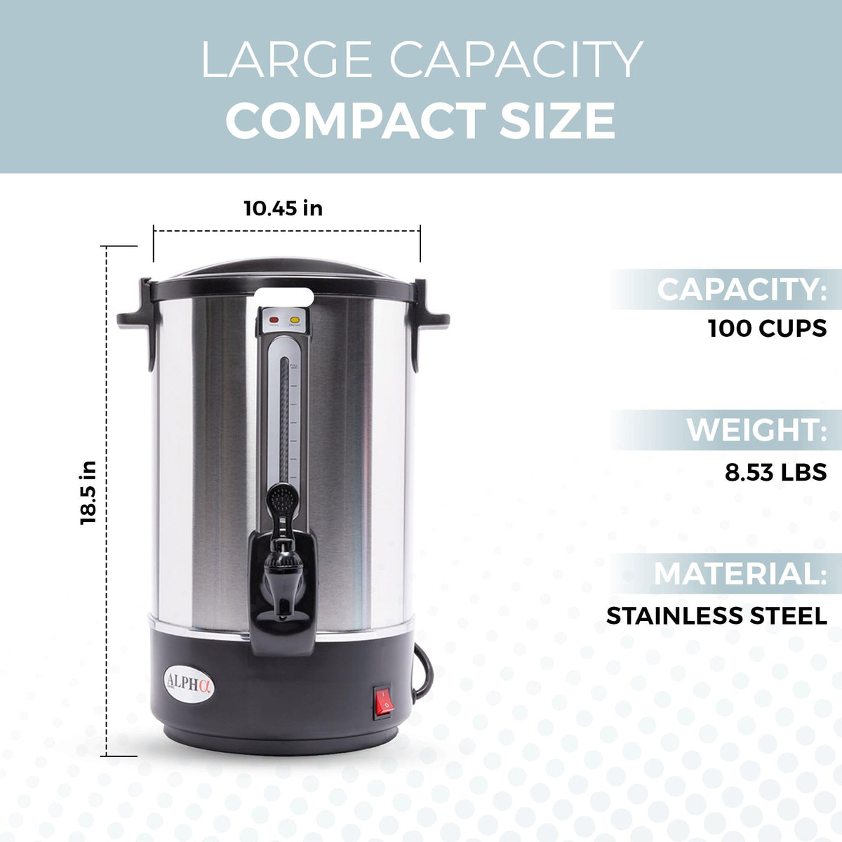 100 Cups Stainless Steel Electric Coffee Urn K23462