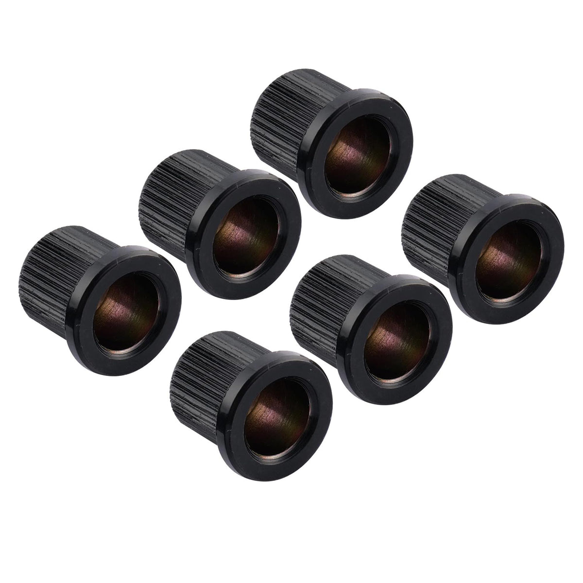 Guitar String Ferrules, Black (Set of 6) M424296