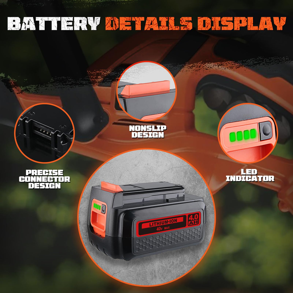 40V Lithium-Ion Battery Replacement P17396