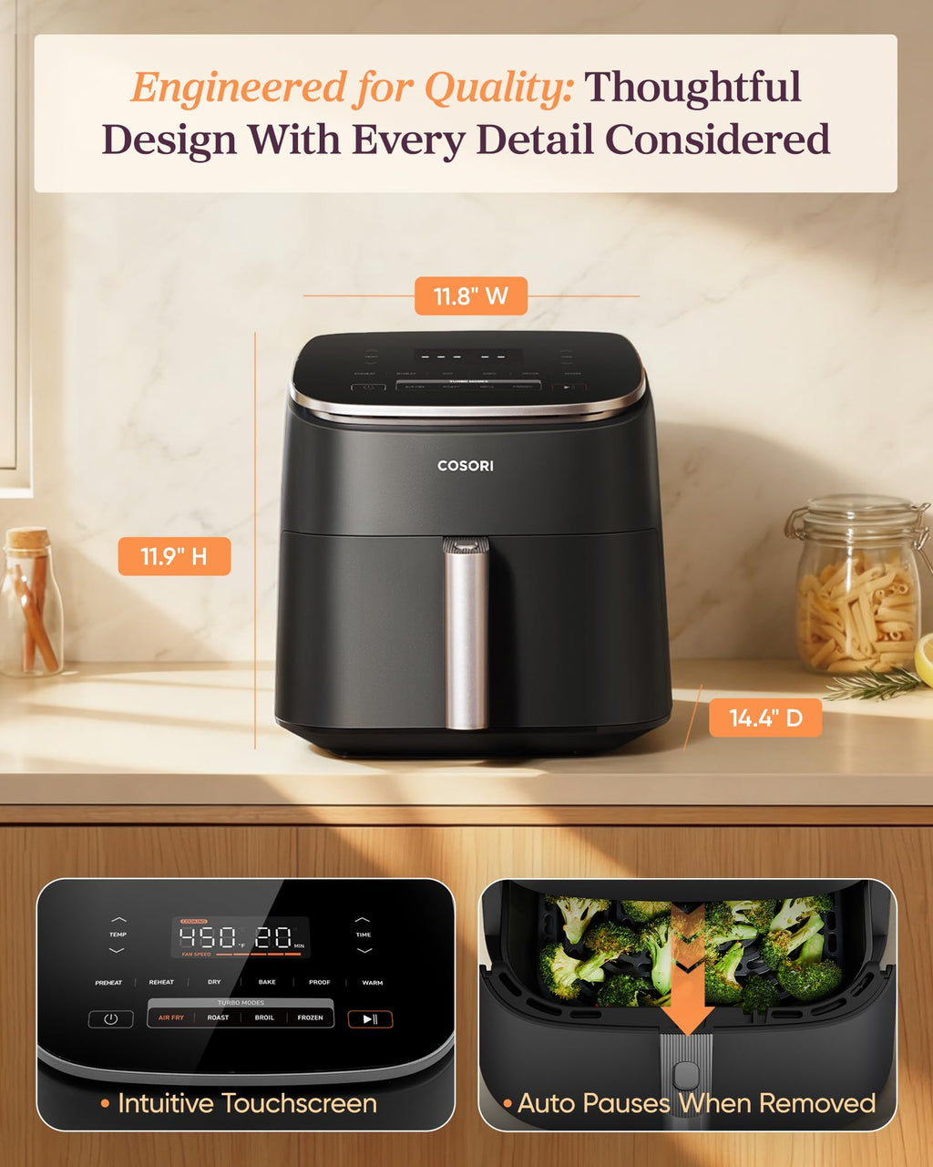 6 Qt Ceramic Coating Air Fryer G4508