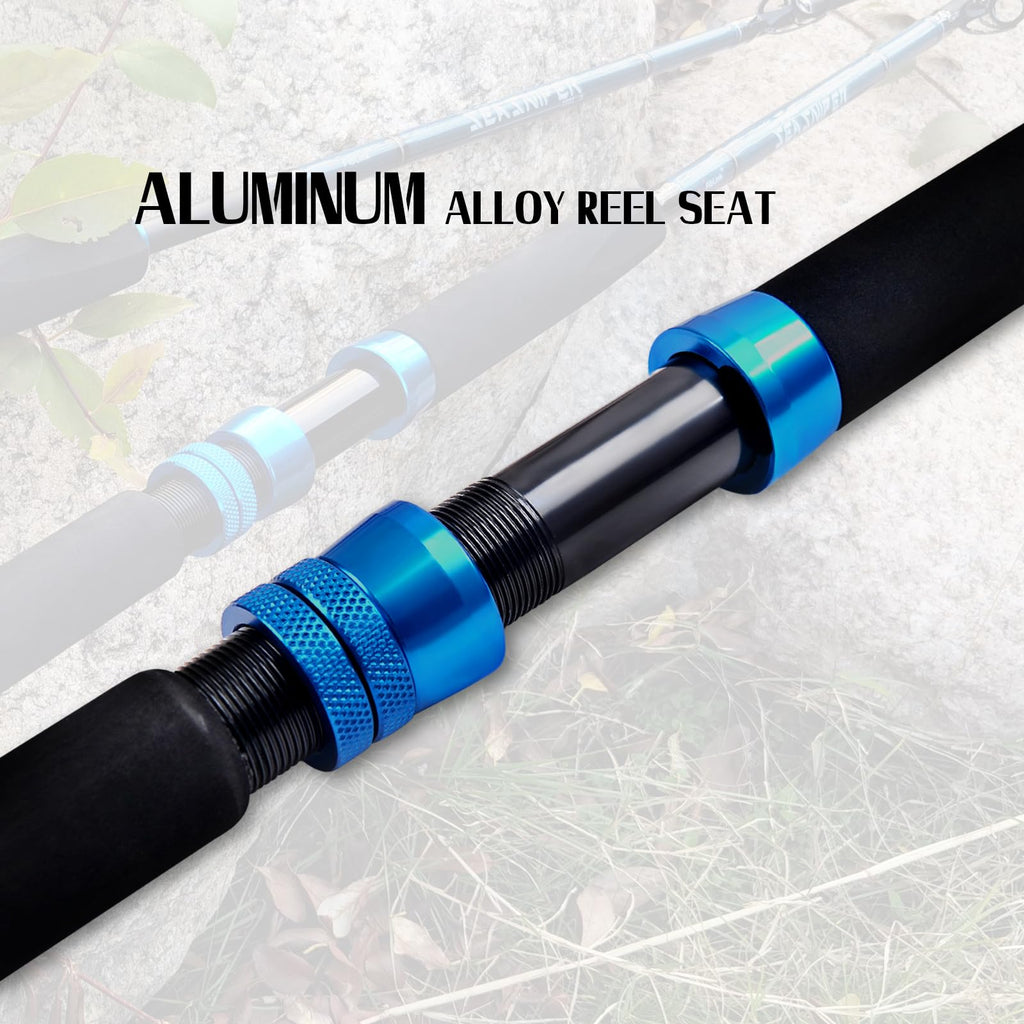 1-Piece 2-Piece Saltwater Trolling Rod Conventional Boat Fishing Pole Z490745
