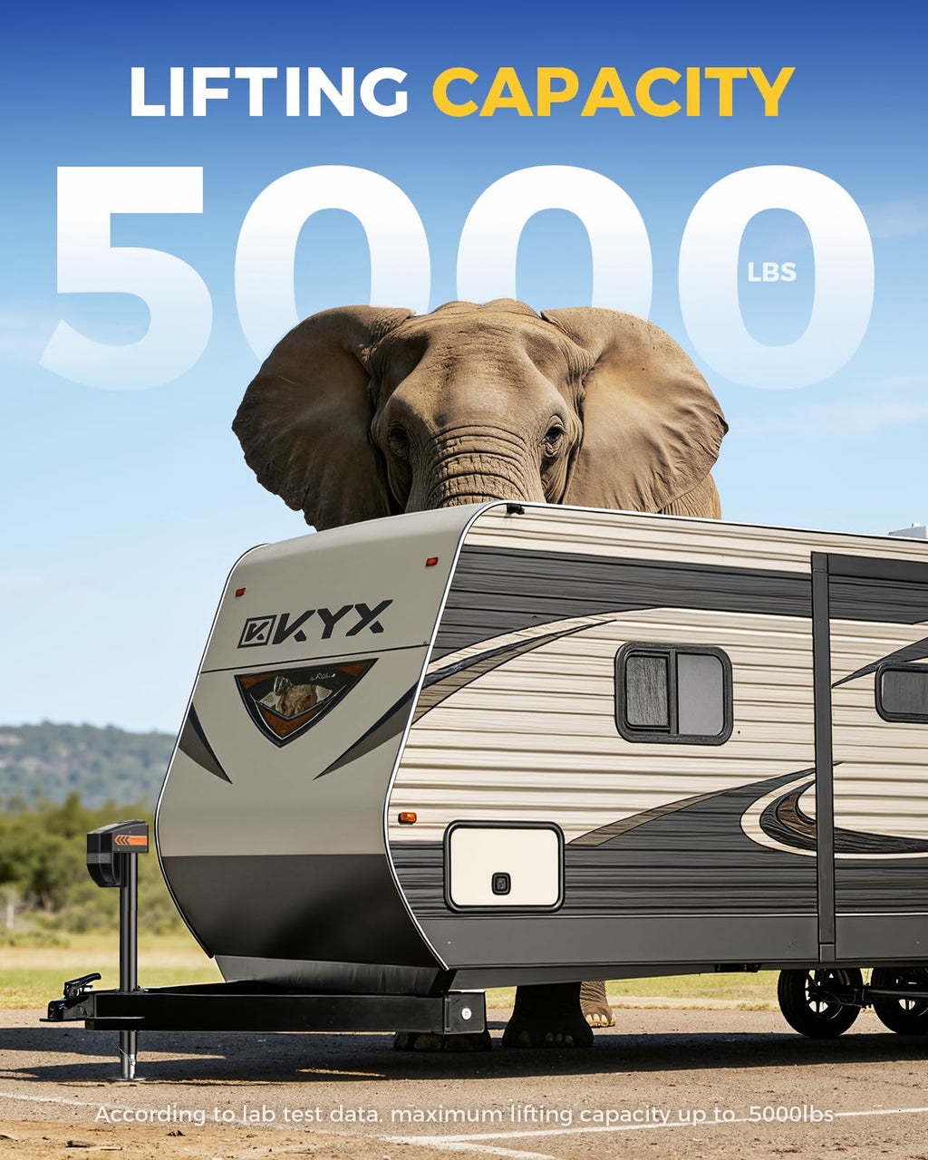 Electric Trailer Jack 5000lbs with Remote Y2785