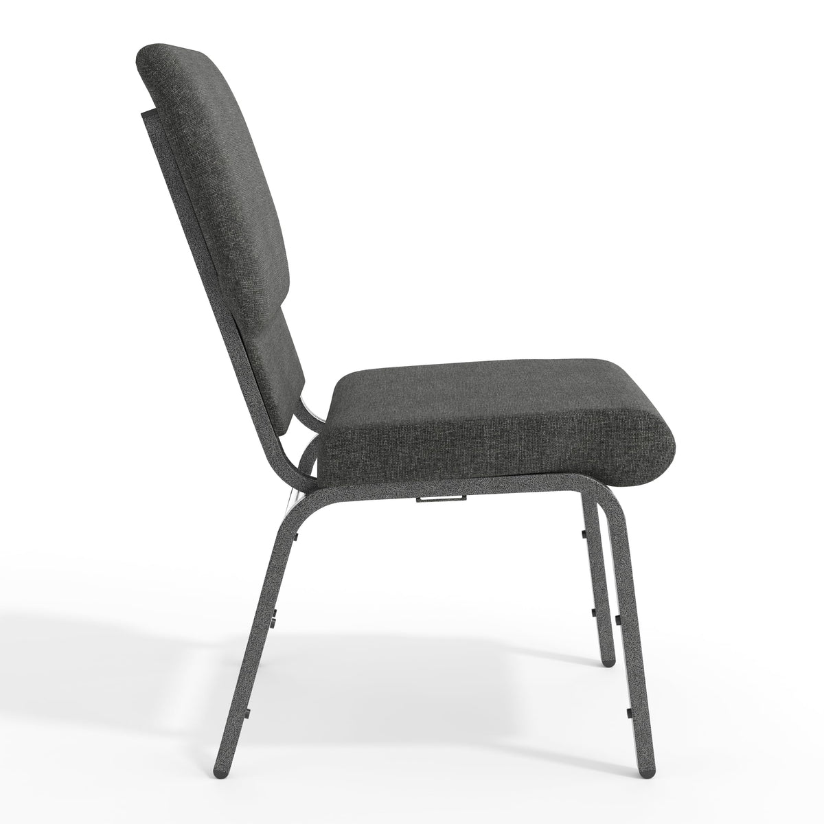 Dark Gray Fabric Stacking Church Chair 4 Pack R127