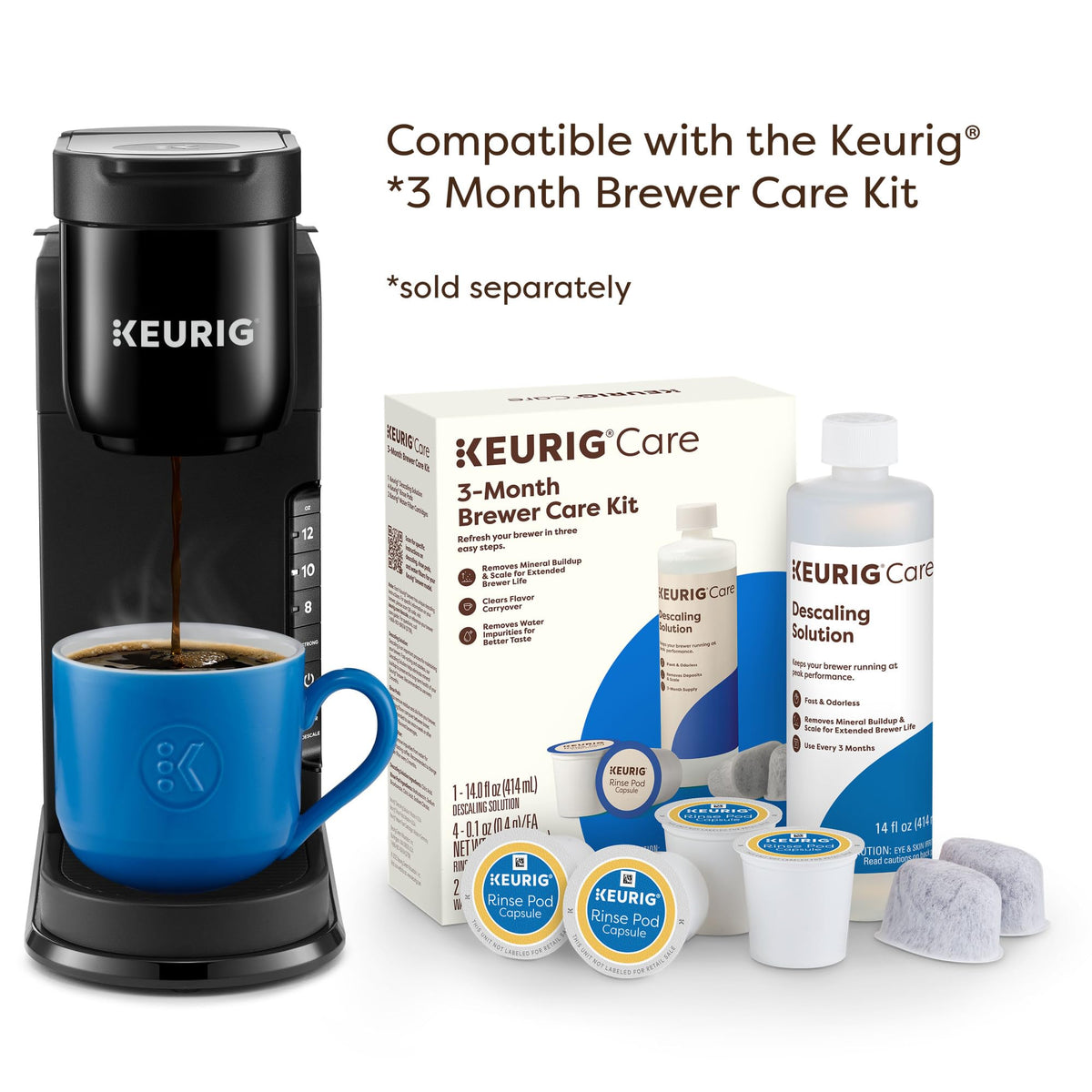 Single Serve K-Cup Pod Coffee Maker, 3 Brew Sizes, Black B866239