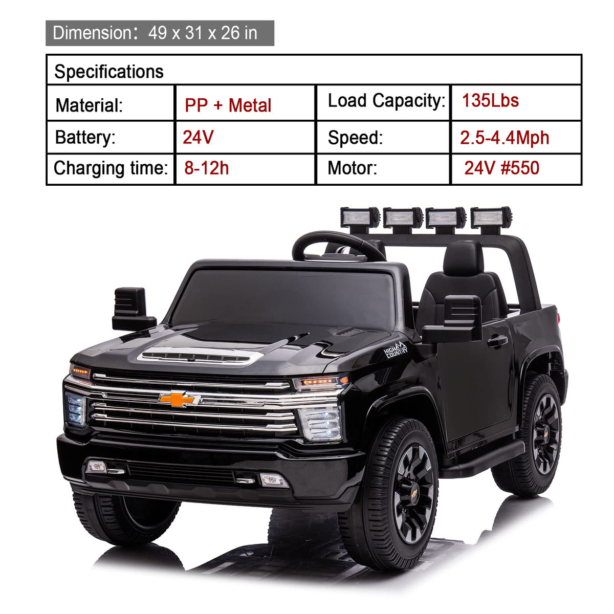 Black 2 Seats 24V Ride on Car A313539