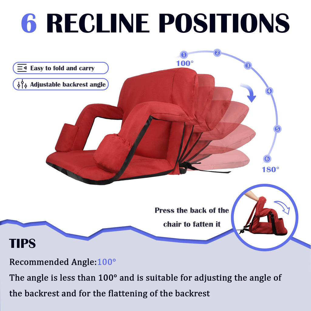 Reclining Bleacher Chair with Back Support R470683