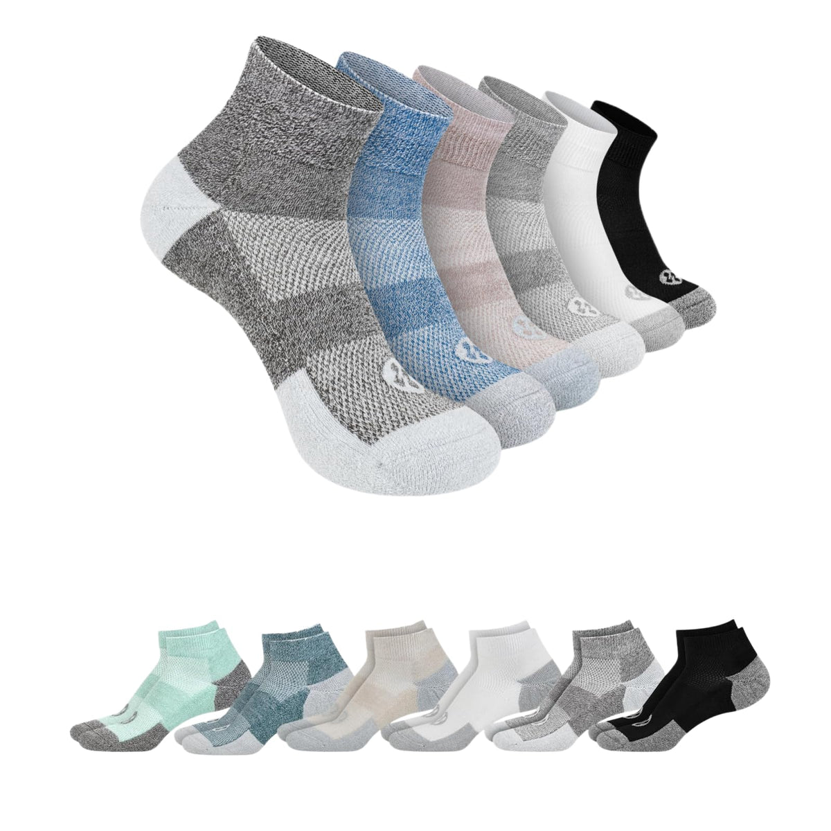 Diabetic Ankle & Low Cut Socks, 6 Pairs Y704077