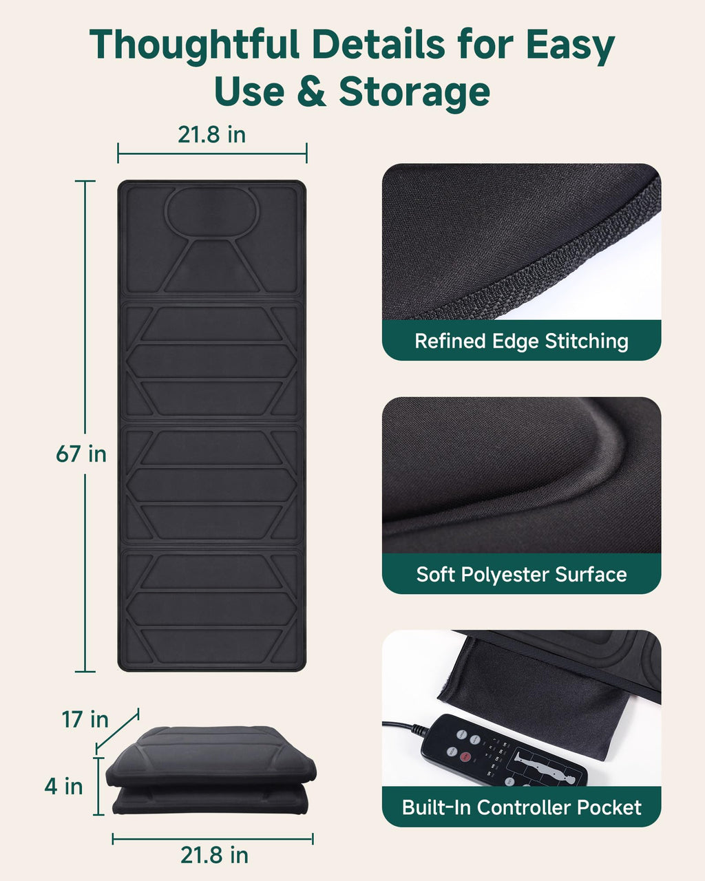 Full Body Massage Mat with Heat A105552