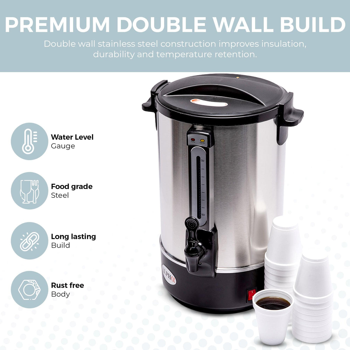 100 Cups Stainless Steel Electric Coffee Urn K23462