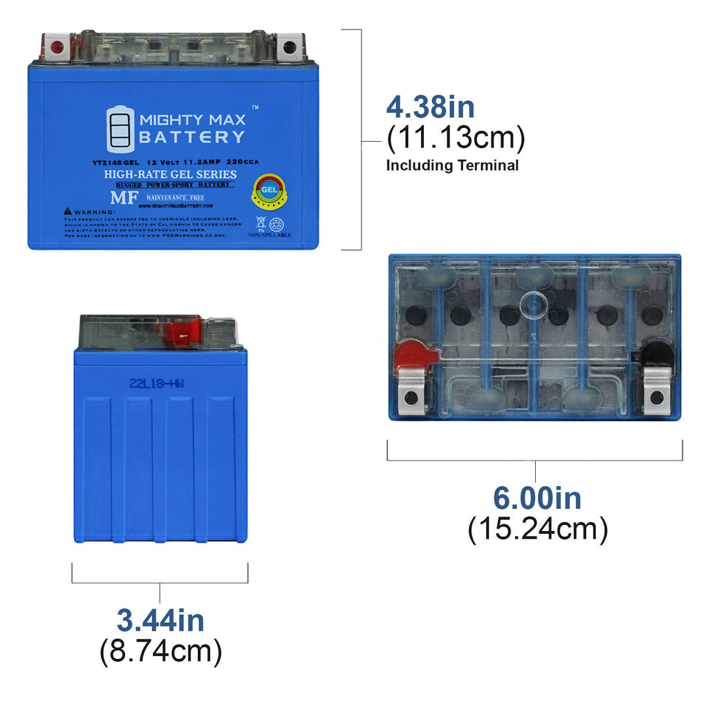 YTZ14S GEL Replacement Battery S903899