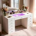 51'' 11 Drawer Vanity Makeup Desk E451409