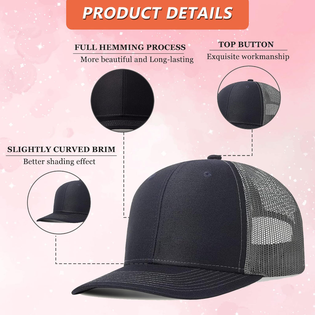 Custom Trucker Hat with Text Photo Logo P9133