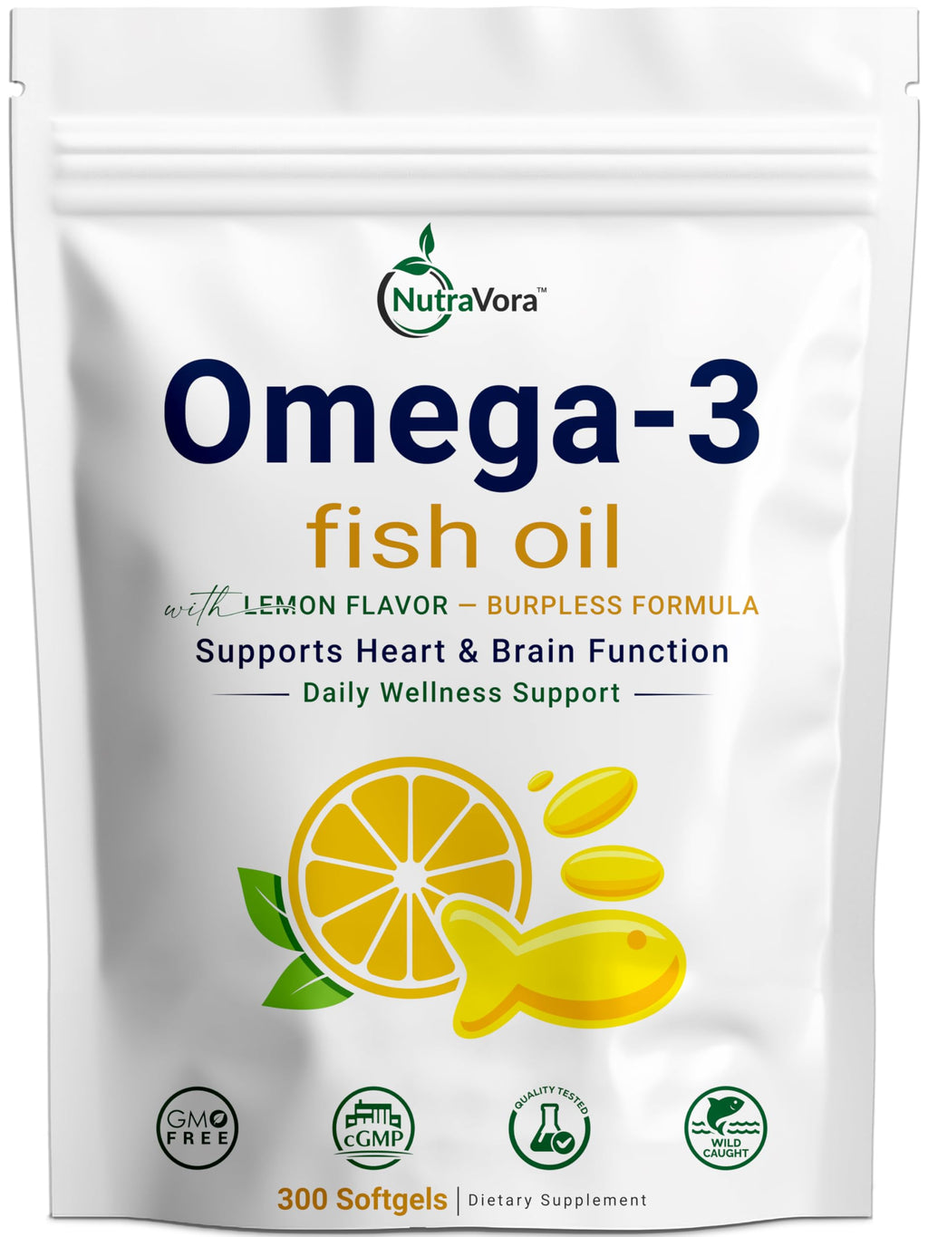 Omega 3 Fish Oil 4,200 mg Lemon Flavor 300 Softgels O386