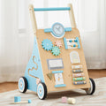 Blue Wooden Baby Walker with Activity Center O578