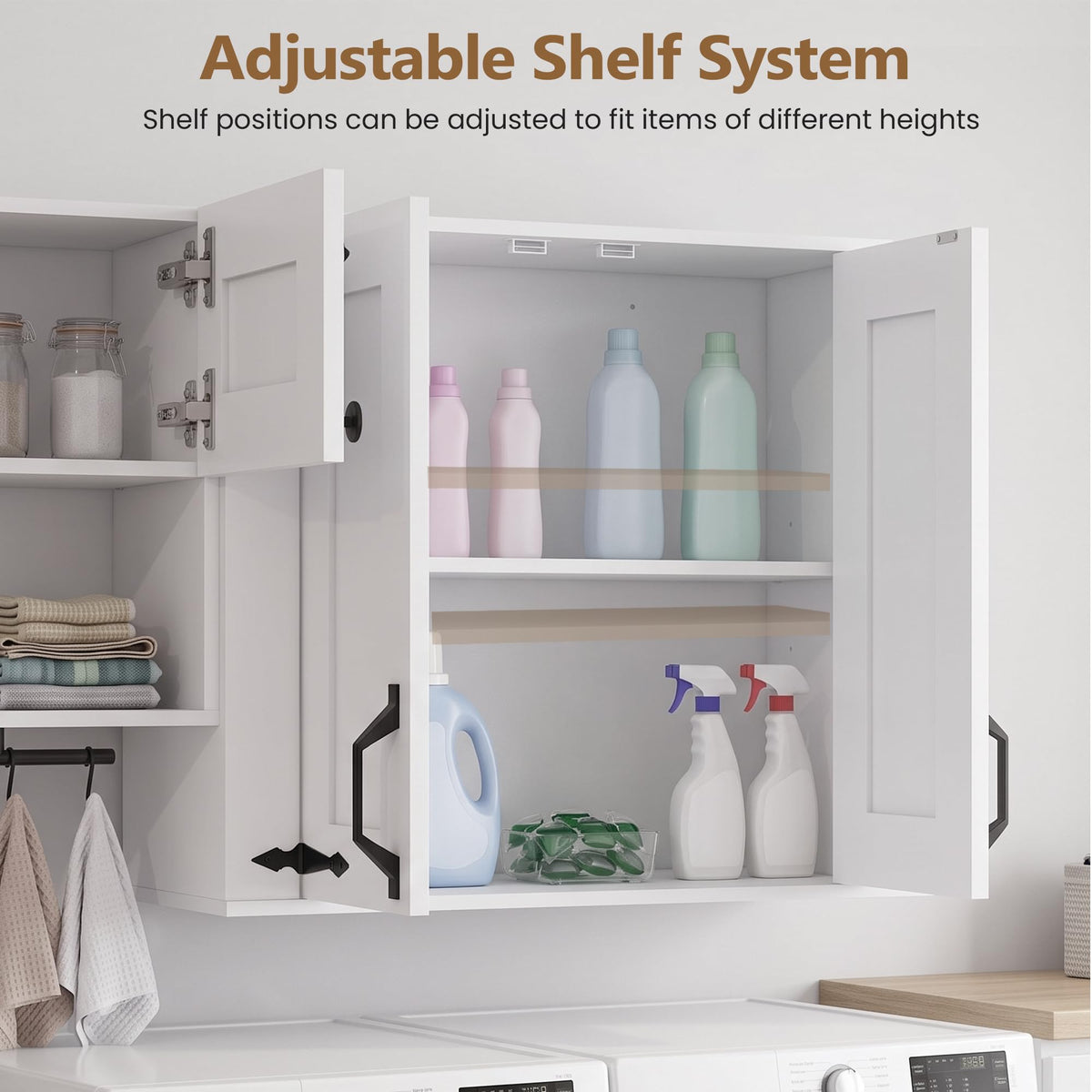 Wall Mounted Laundry Room Cabinet Set J76590