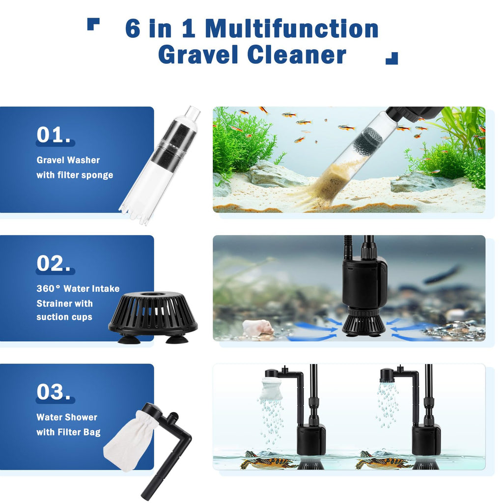 Electric Aquarium Gravel Cleaner M106