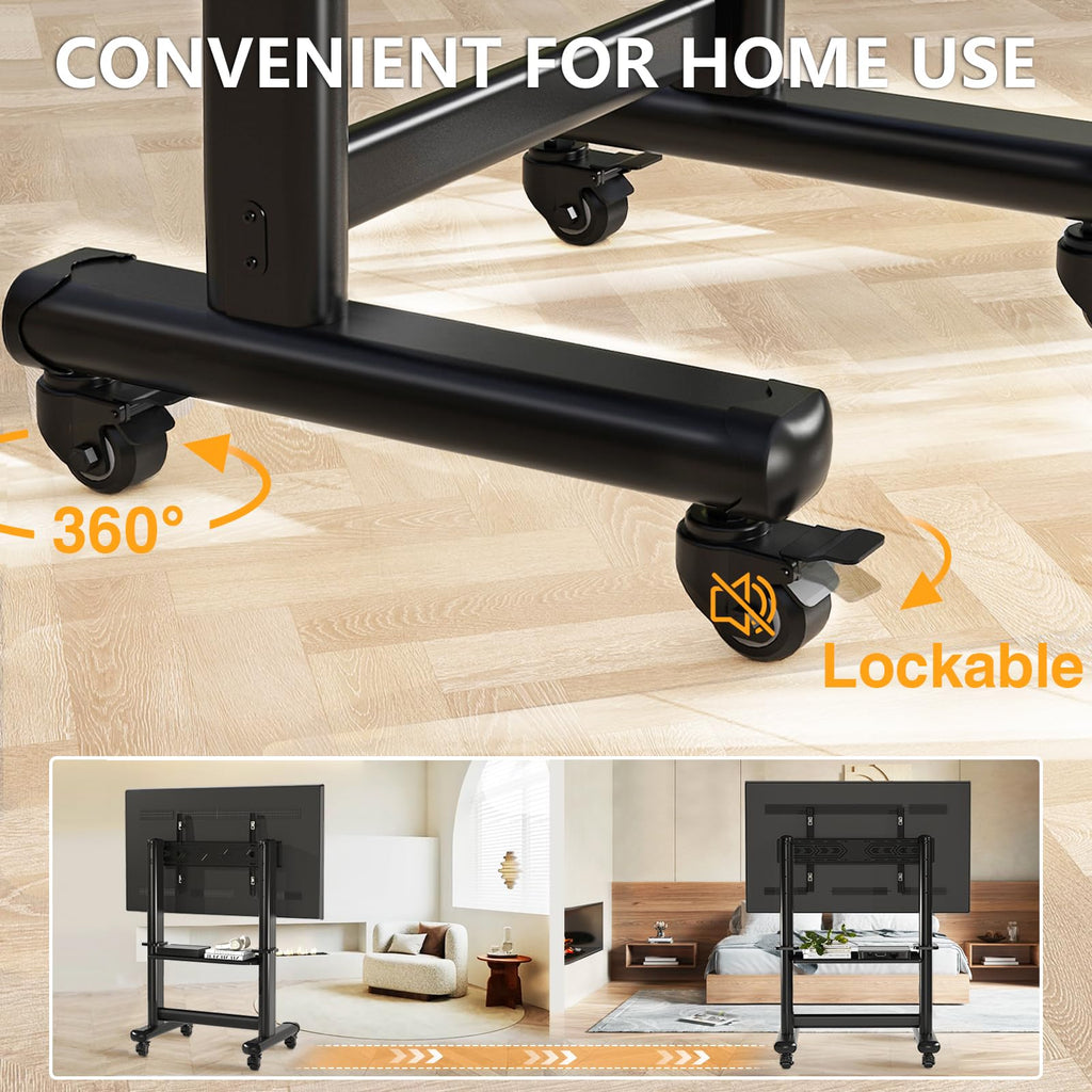 Mobile TV Cart Rolling TV Stand with Wheels for 55-120" TVs B995333