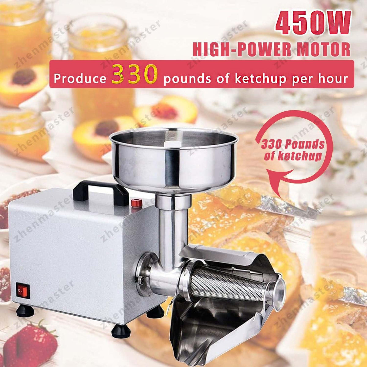 450W Stainless Steel Electric Tomato Strainer U555667