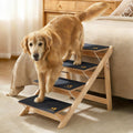 Wooden 4-Step Foldable Anti-Slip Dog Stairs F143