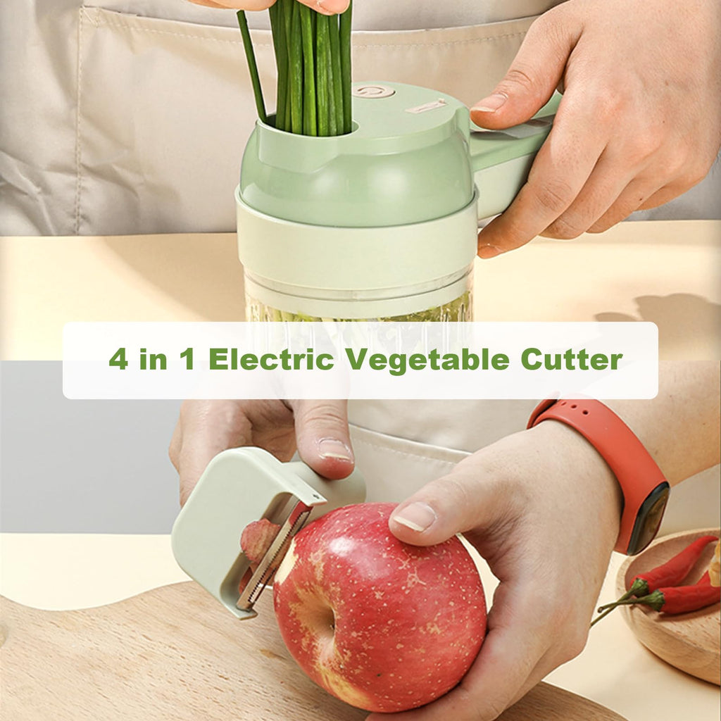 4 in 1 Portable Electric Vegetable Cutter Set Q934884