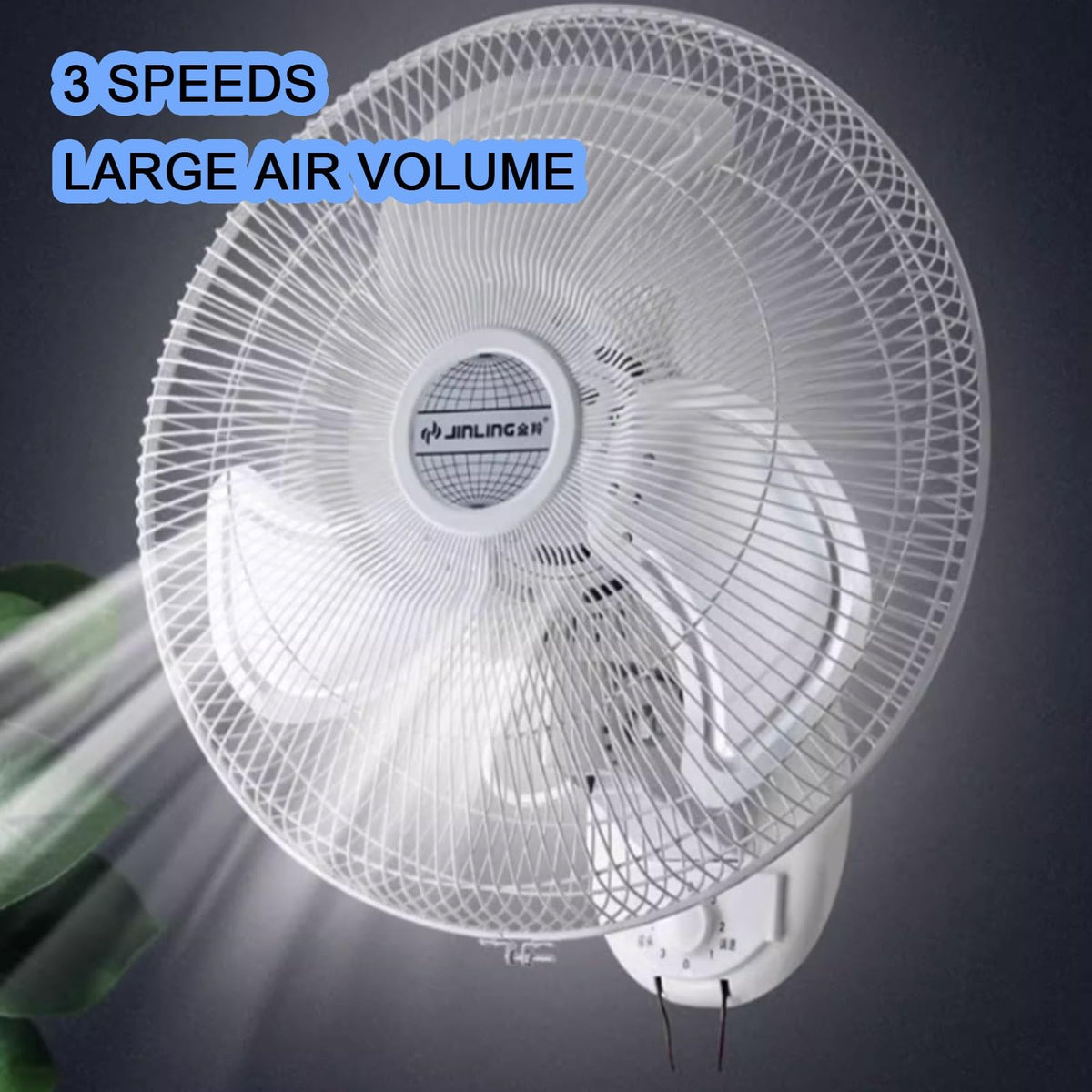 Wall Mount Fan 3 Speeds White 16in M421