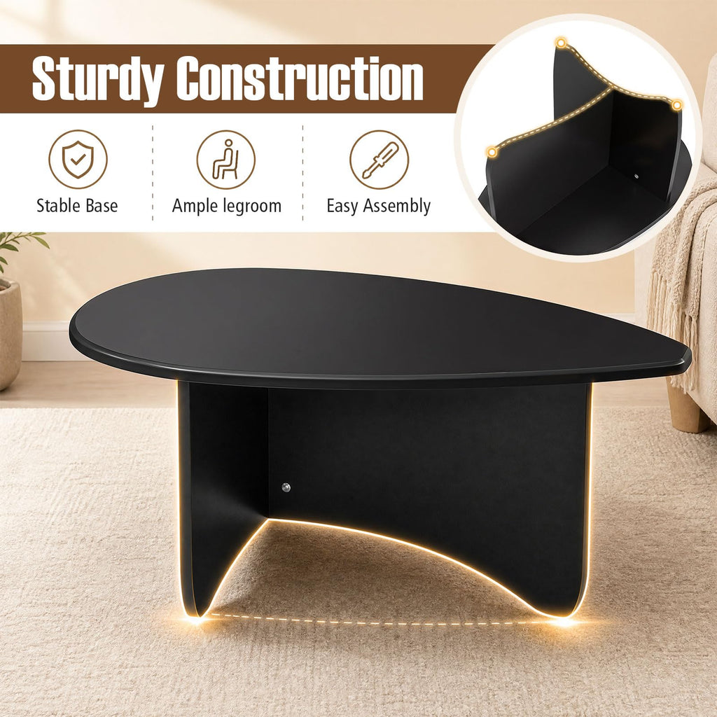 Oval Coffee Table Black O74076