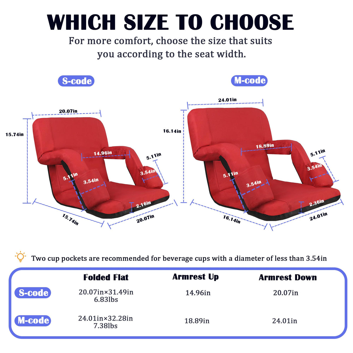 Reclining Bleacher Chair with Back Support R470683