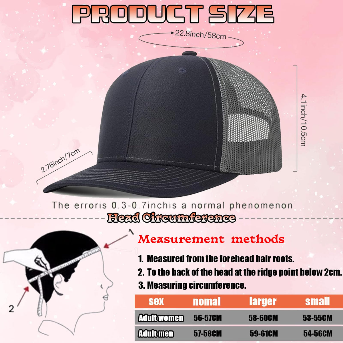Custom Trucker Hat with Text Photo Logo P9133