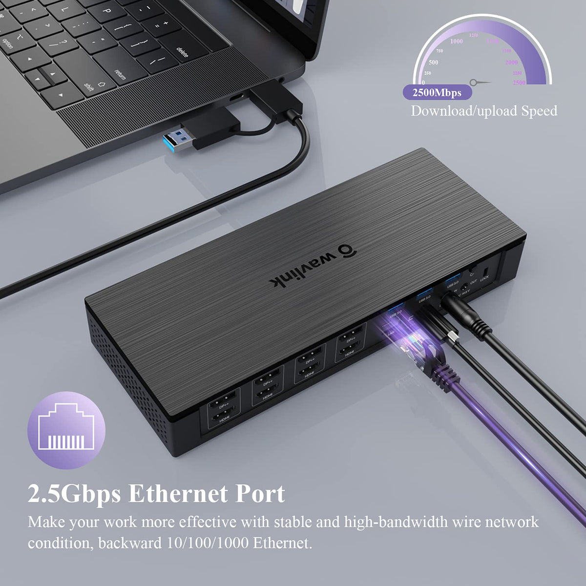 20-in-1 USB-C Quad 4K Docking Station with 100W Charging O2791