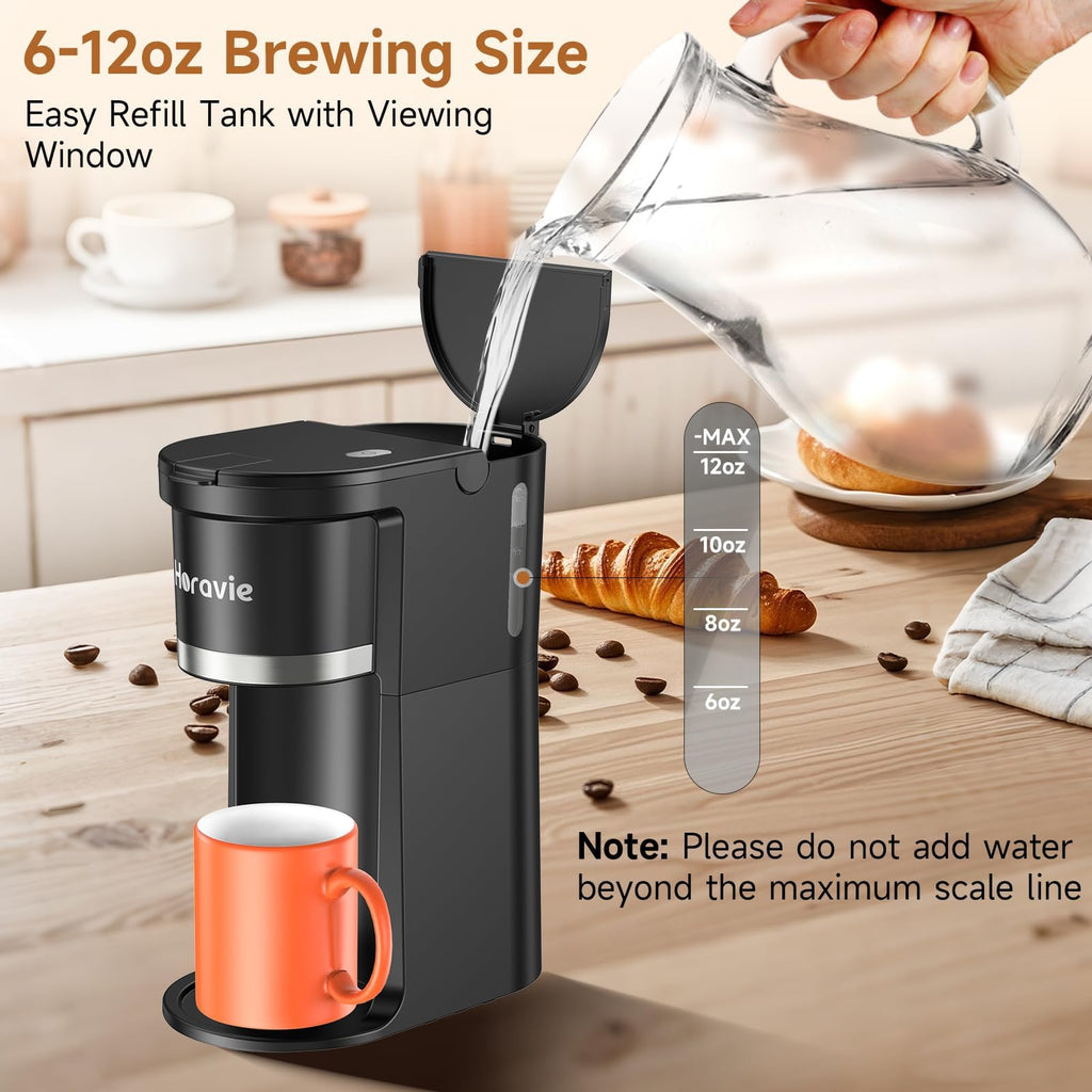 Single Serve Coffee Maker for K-Cup & Grounds D2861