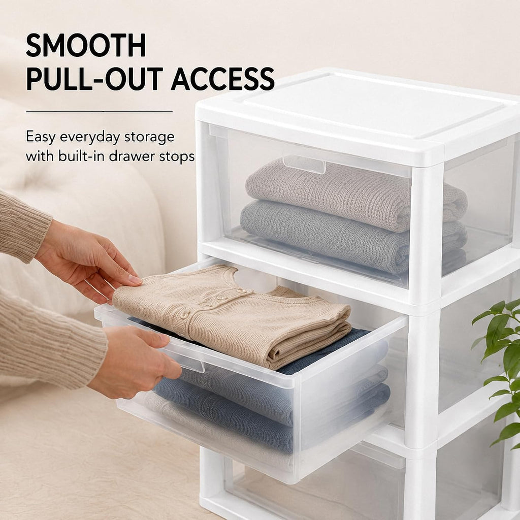 3 Drawer Clear Plastic Storage Organizer X60444