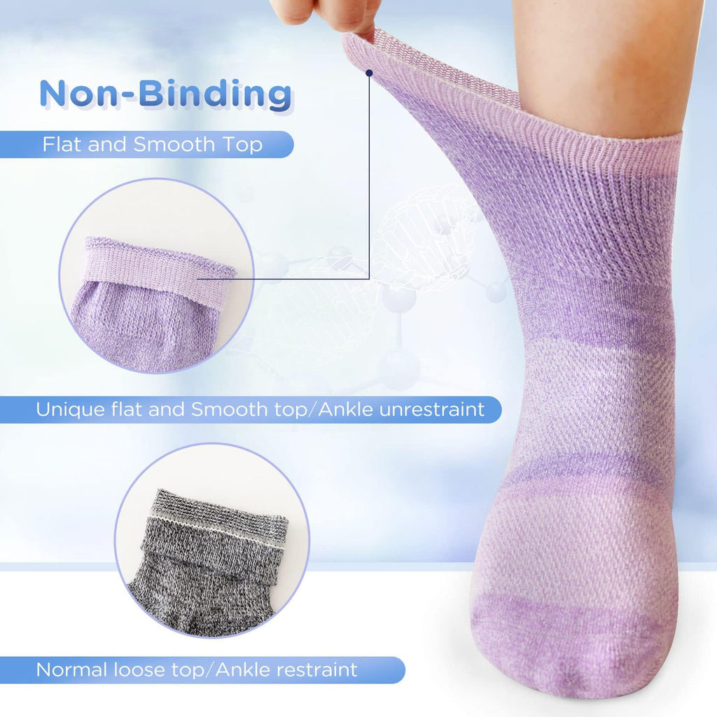 Bamboo Viscose Non Binding Ankle Socks 6 Pairs Z8942