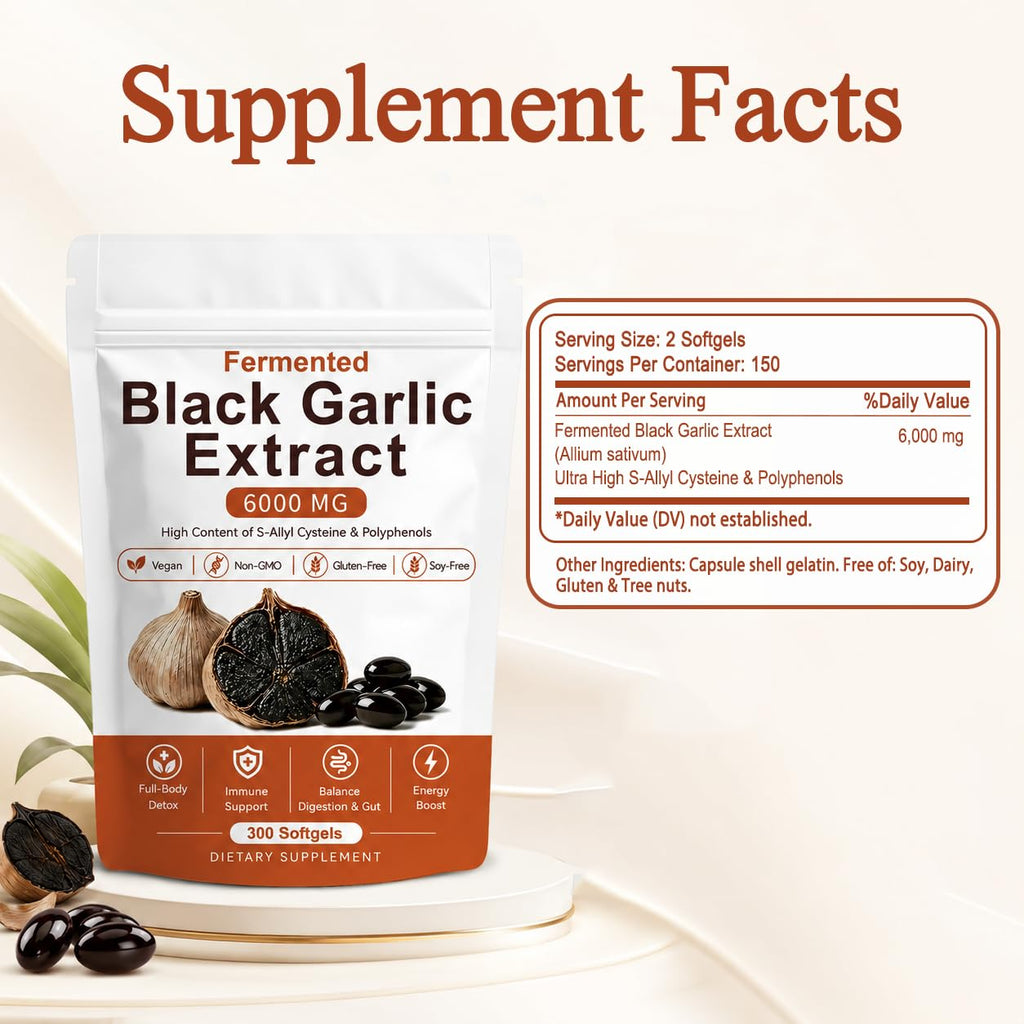 Black Garlic Extract 300 Softgels N135