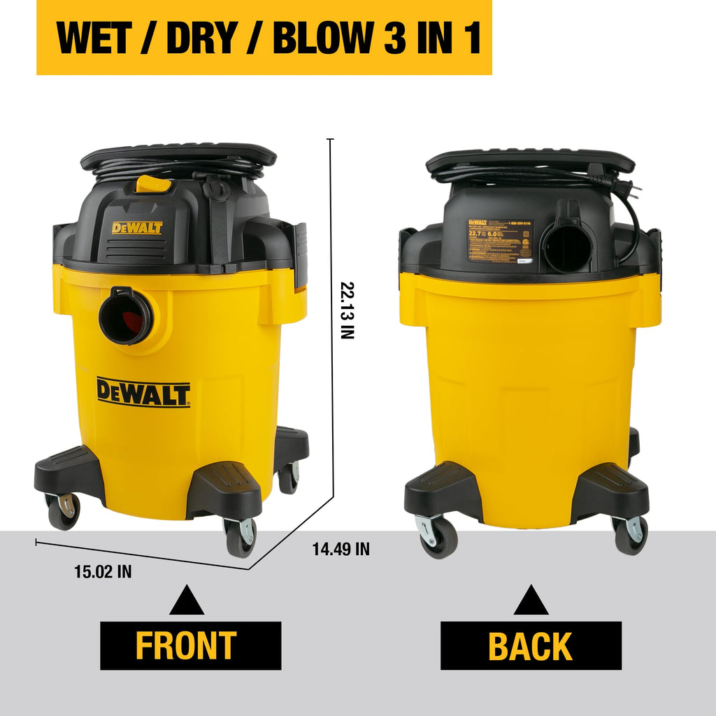 6 Gal. Poly Wet/Dry Vacuum with Hose and Accessories T6816