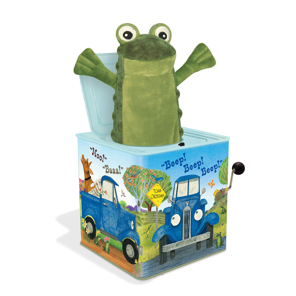 Blue Truck Jack-in-The-Box Plush Toy with Music M242155