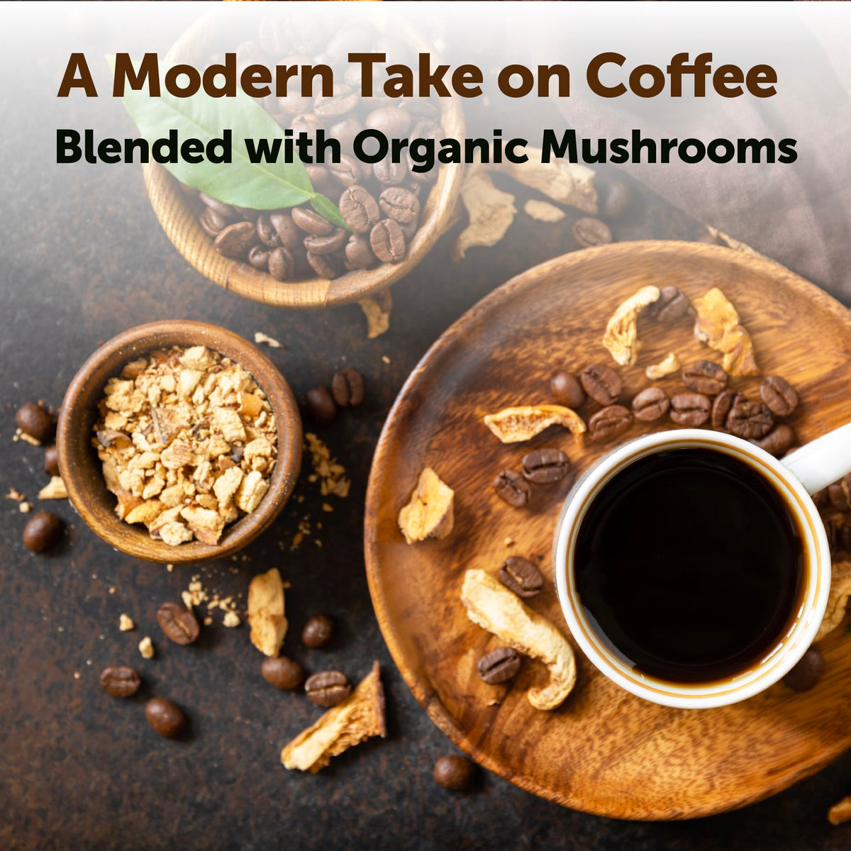 Organic Instant Mushroom Coffee, 14 oz Medium Roast Arabica W7589
