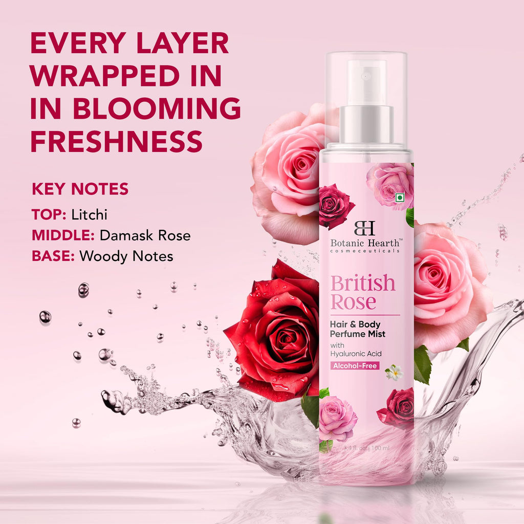 British Rose Body Spray & Hair Perfume 3.4oz U760