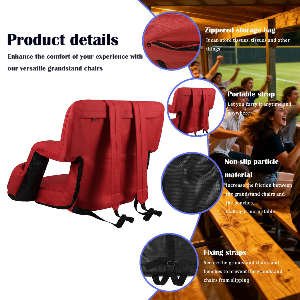 Reclining Bleacher Chair with Back Support R470683