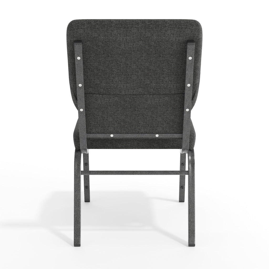 Dark Gray Fabric Stacking Church Chair 4 Pack R127