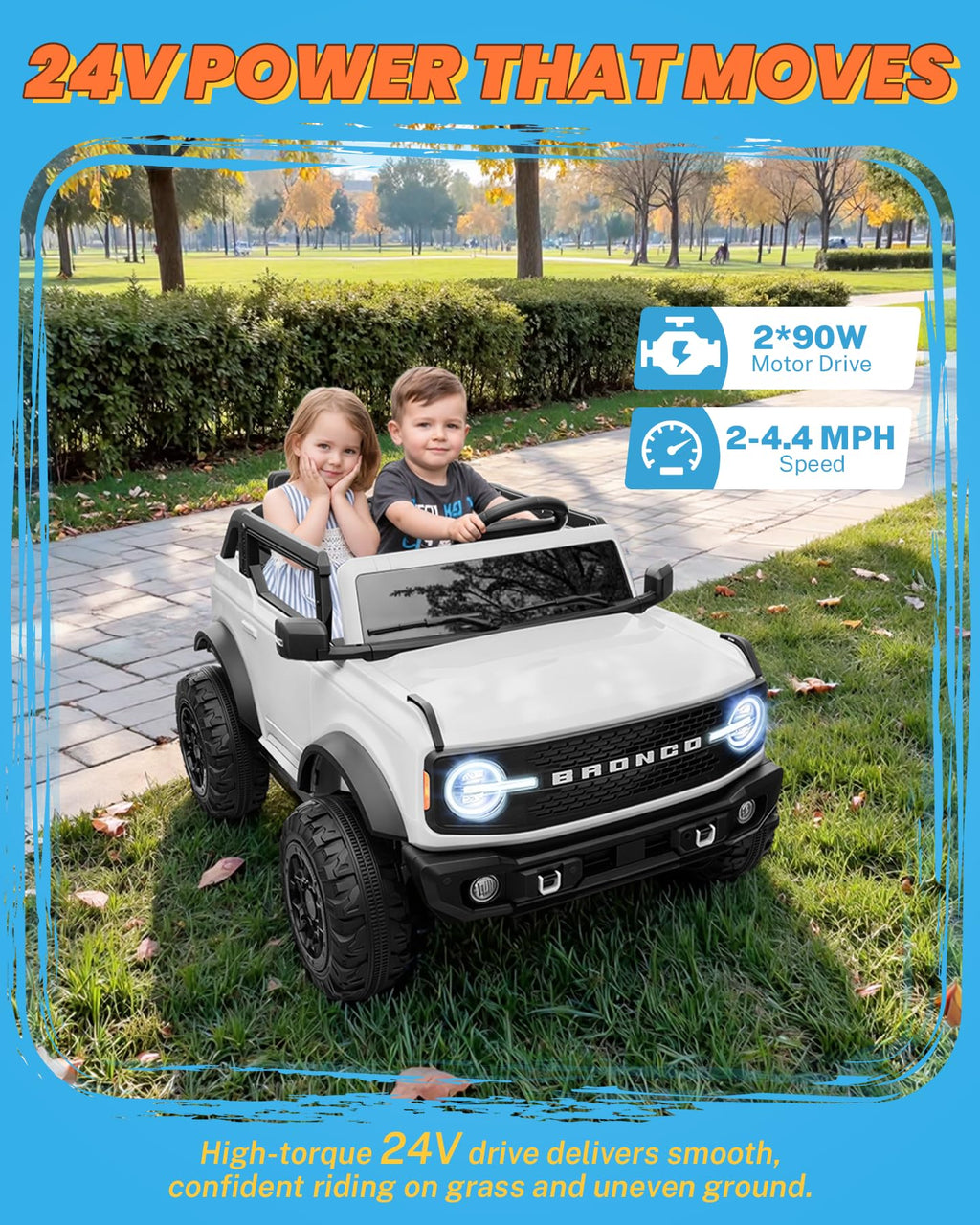 24V 2 Seater Ride on Car with Remote Control X892