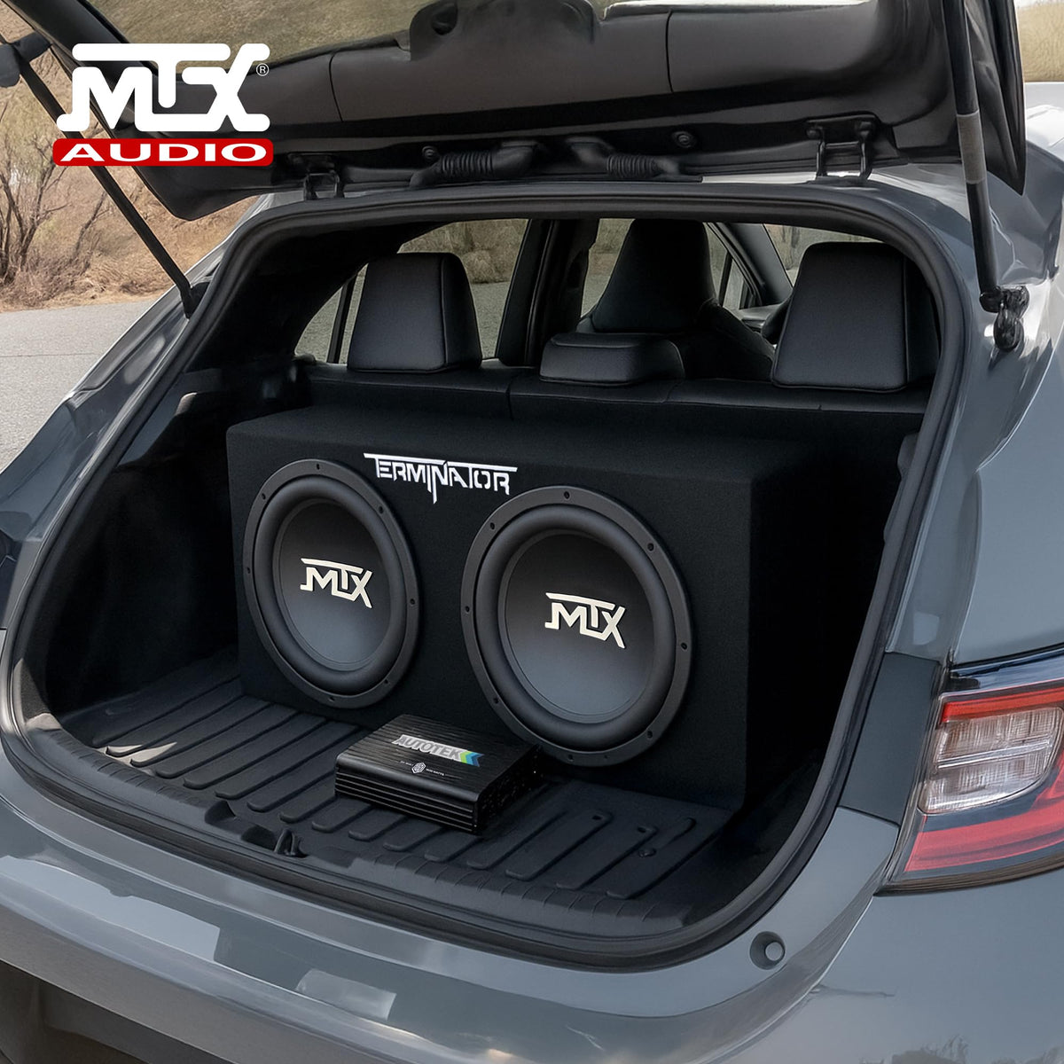 12" Subwoofer Box, Mono Amp & 4 Gauge Wiring Kit N39060