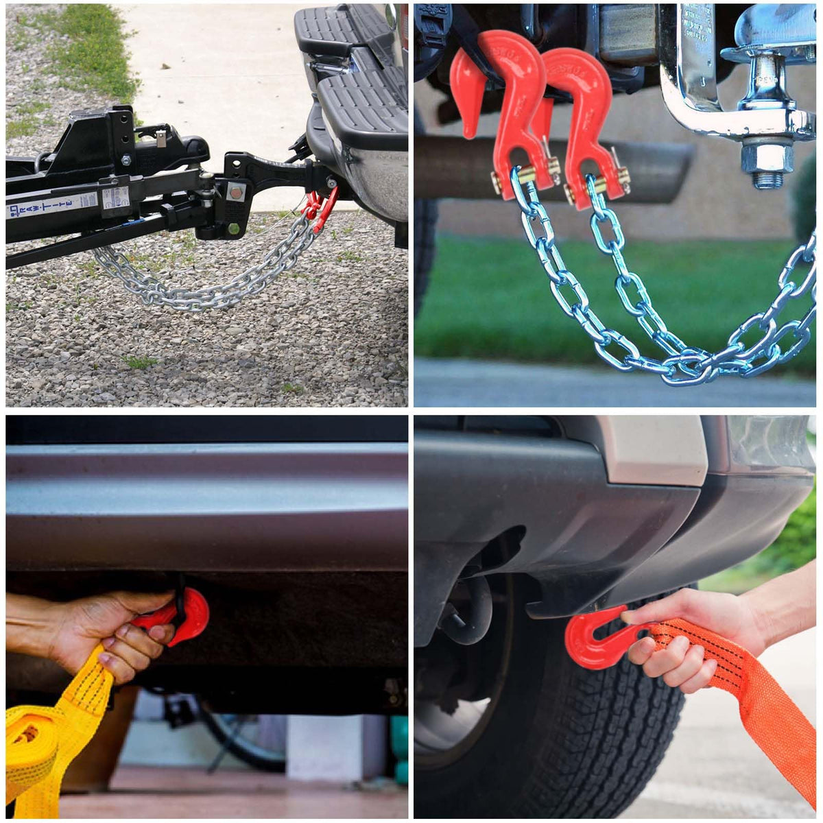 3/8'' Red Powder Coating Grade 80 Clevis Grab Hook T544