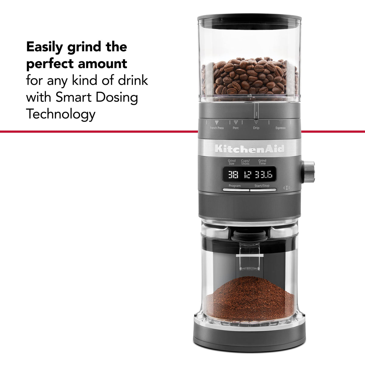 Charcoal Grey Burr Coffee Grinder P5262
