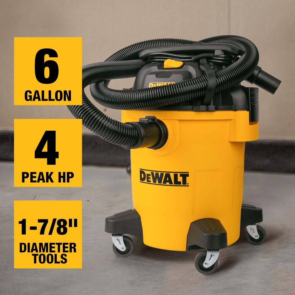 6 Gal. Poly Wet/Dry Vacuum with Hose and Accessories T6816
