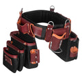 Heavy Duty Leather & 1680D Nylon 26 Pockets Electrician Tool Belt & Bag Combo H195